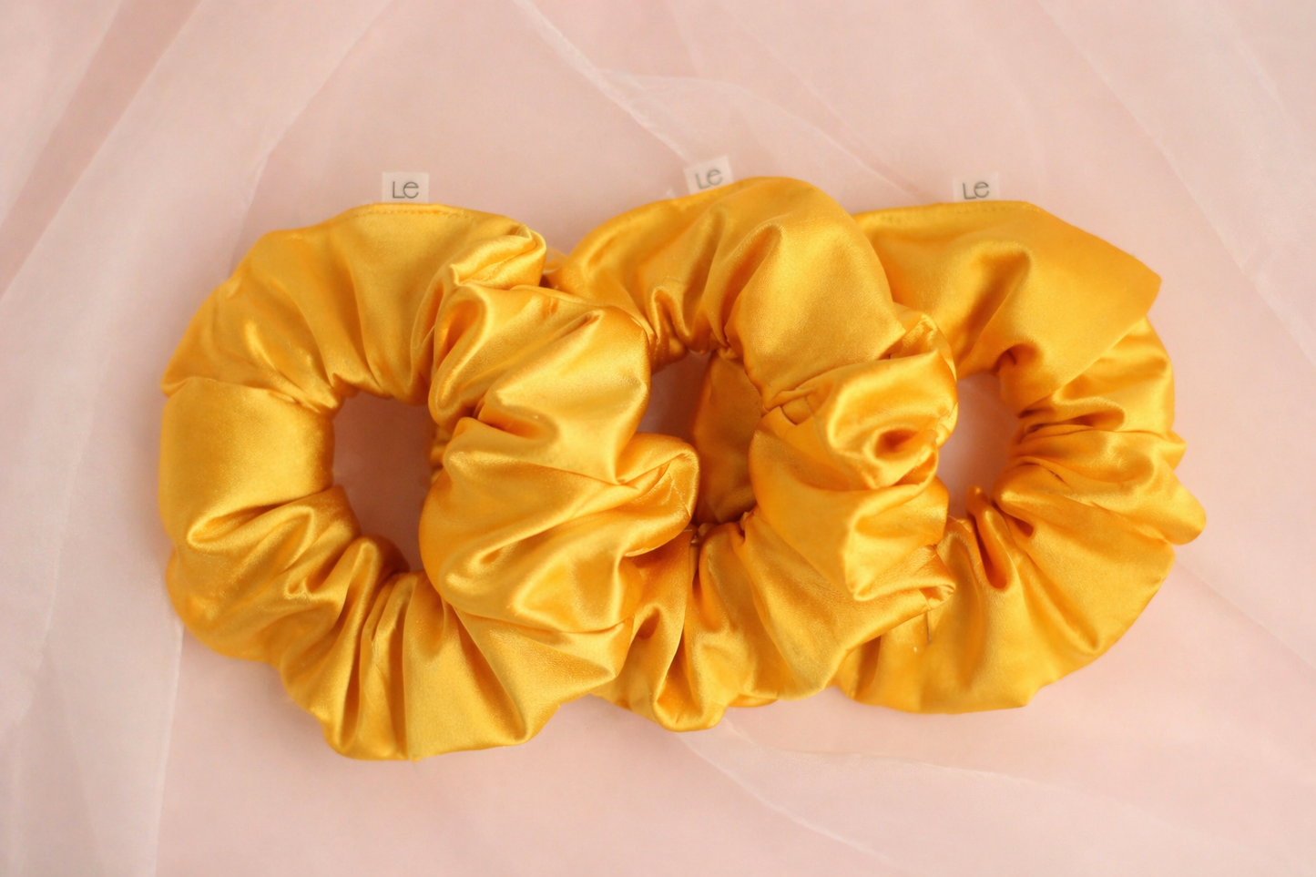 Sunlit Gold Silk Scrunchie